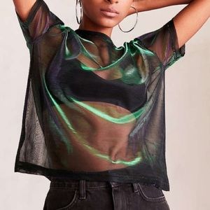 Urban Outfitters Reflective mesh top